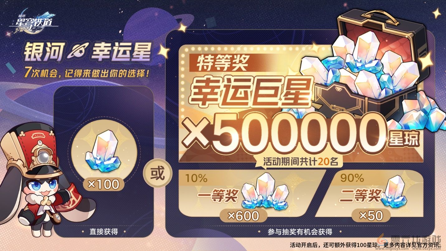 幸运巨星花落谁家？登录崩坏：星穹铁道参与50万星琼抽奖！(图2)